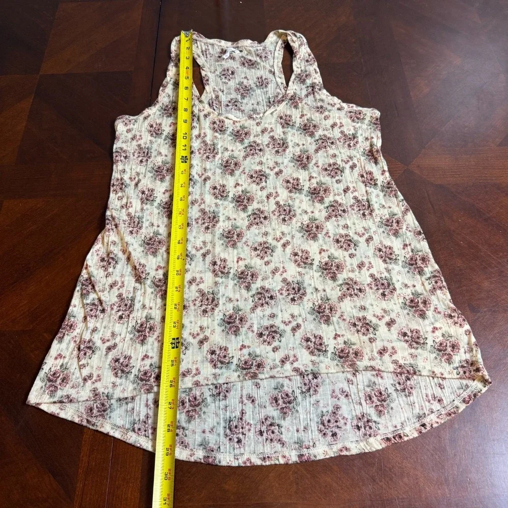 Free People y2k ‎ Racerback Floral Tank Top Women M Romantic Boho Hippie